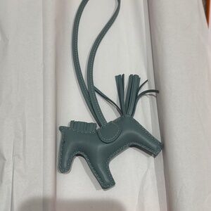 New  Hermès Limited Edition Blue Ciel Rodeo Charm PM Size